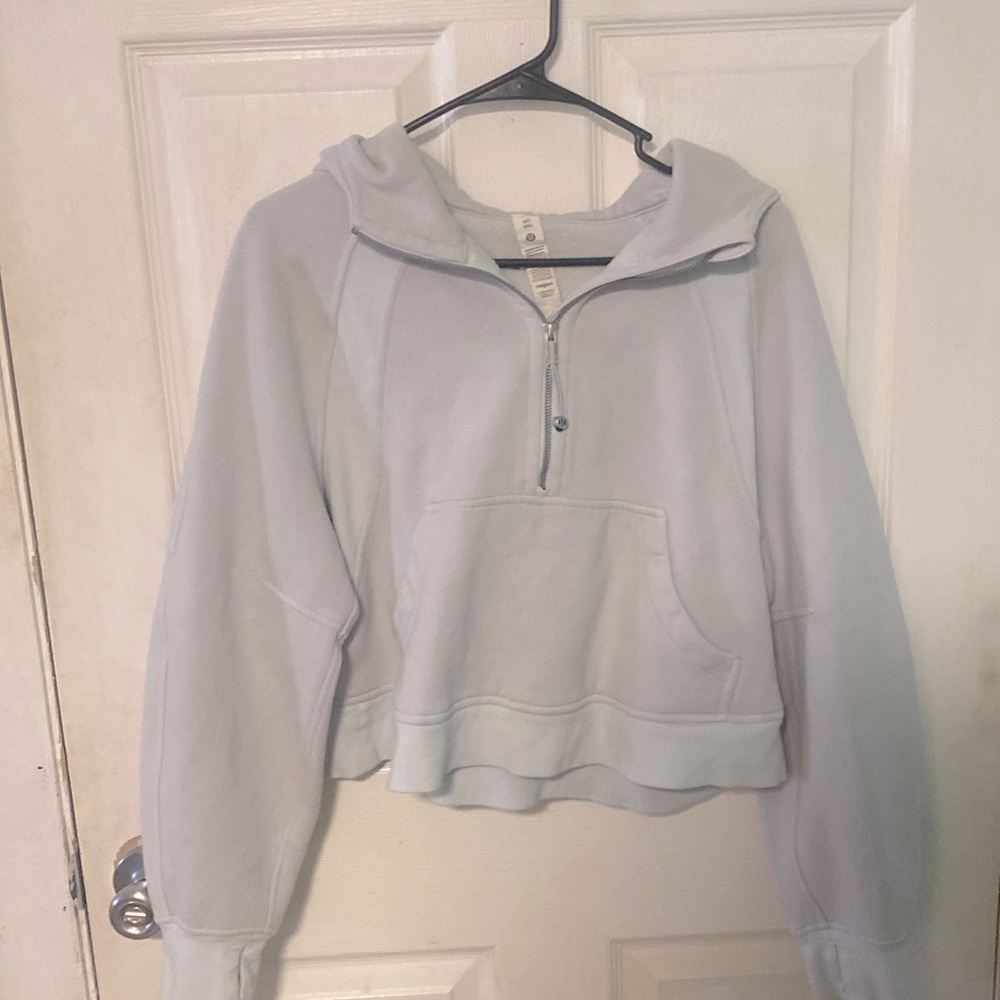 Lululemon quarter zip scuba(light blue)